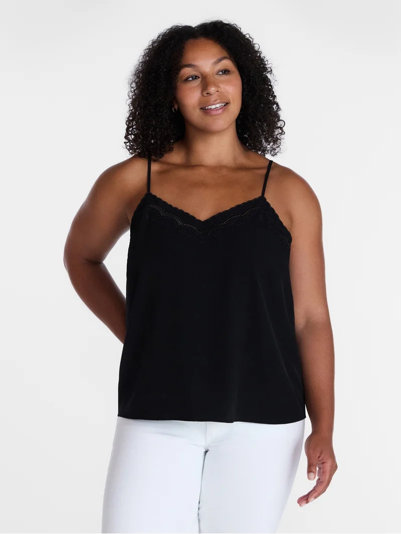 Time and Tru Women's Embroidered Cami, Sizes XS-XXXL | Walmart (US)