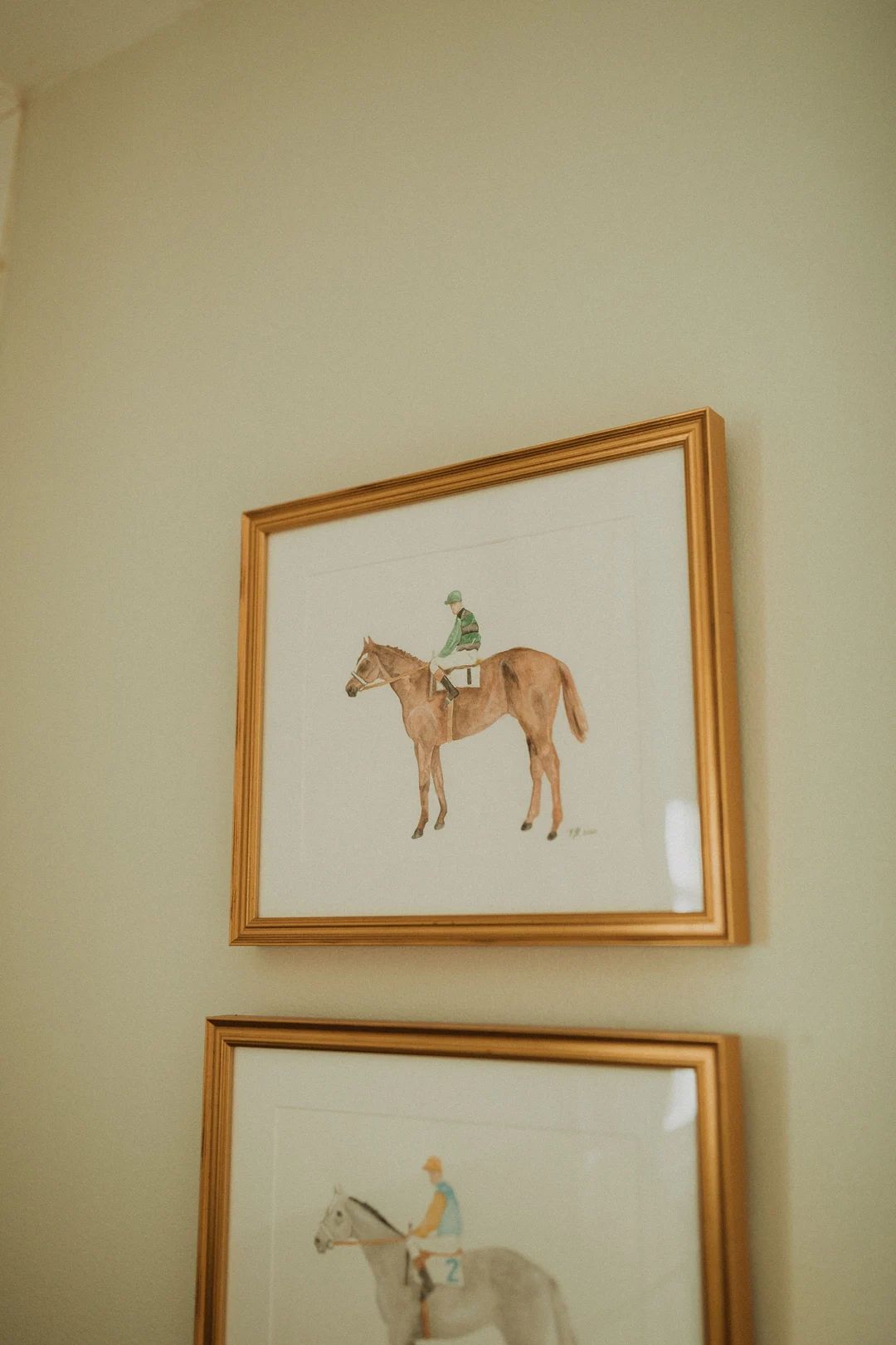 Vintage Jockey Riding Horse | Horse Portrait | Kentucky Derby Decor | KY Thoroughbred | Watercolo... | Etsy (US)