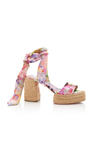 Mariza Du Desert 70mm Sash-Tie Woven Platform Sandals | Moda Operandi (Global)