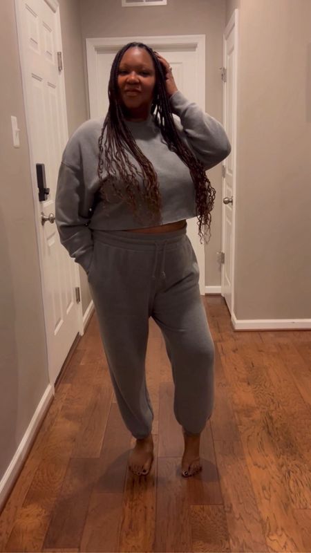 Baby it’s cold outside!! So sweatsuits are still in!! This grey sweatsuit is so soft and comfortable, it’s become one of my favorite work outfits (at home of course) 

#LTKfindsunder50 #LTKover40 #LTKstyletip