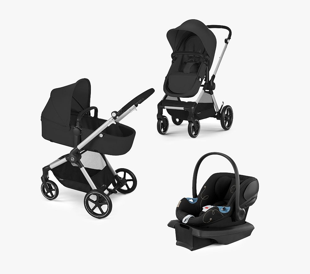 Cybex EOS 5-in-1 Travel System Silver Stroller & Aton G Infant Car Seat | Pottery Barn Kids