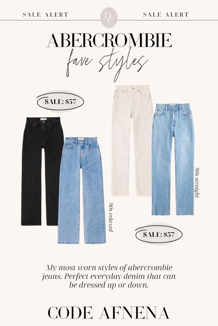 Use code AFNENA to save an extra 15% on Abercrombie! All denim is 25% off site wide and 15% off almost everything else!

Abercrombie sale
Abercrombie code 
Jeans 
90s Straight leg jeans
90s Relaxed jeans 

#LTKfindsunder100 #LTKstyletip #LTKsalealert