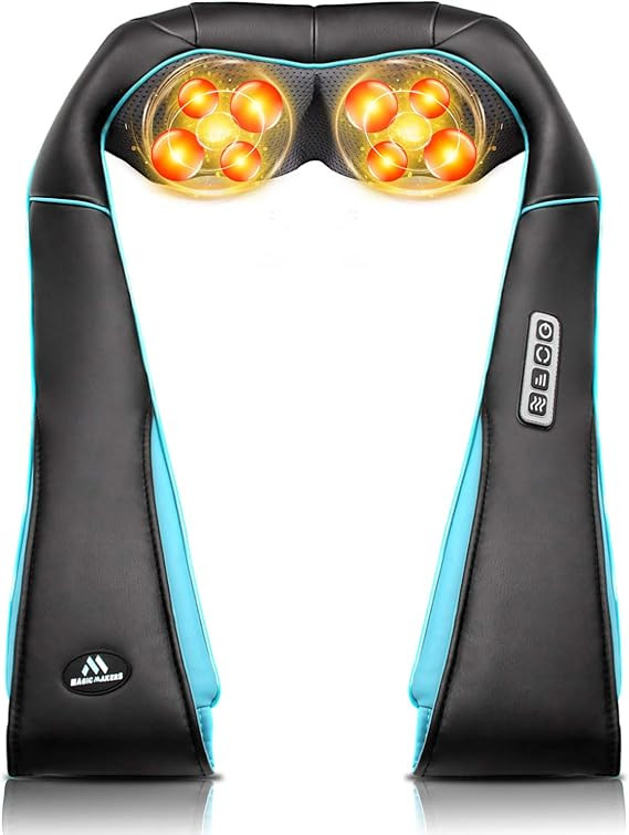 Back Neck Shoulder Massager with Heat - Deep Tissue Kneading Electric Back Massage for Neck, Back... | Amazon (US)