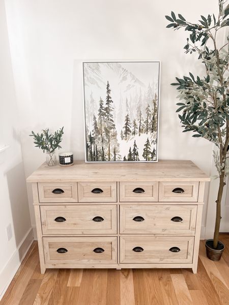 I feel like this dresser looks like it came from Pottery Barn. It’s so pretty, but definitely a fraction of the cost of what Pottery Barn would cost. And it’s on sale right now. Caveat though. It comes in a ton of pieces so it definitely takes a good two hours to put together, but in my mind that’s worth it to save on the cost.