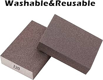Sunxeke 4Pcs Sanding Sponge Coarse Fine Blocks kit 60/80/120/220 Grit for Pot Brush Pan Brush Met... | Amazon (US)