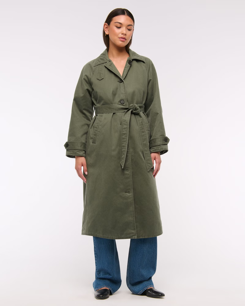 Removable Collar Waxed Mac Coat | Abercrombie & Fitch (UK)