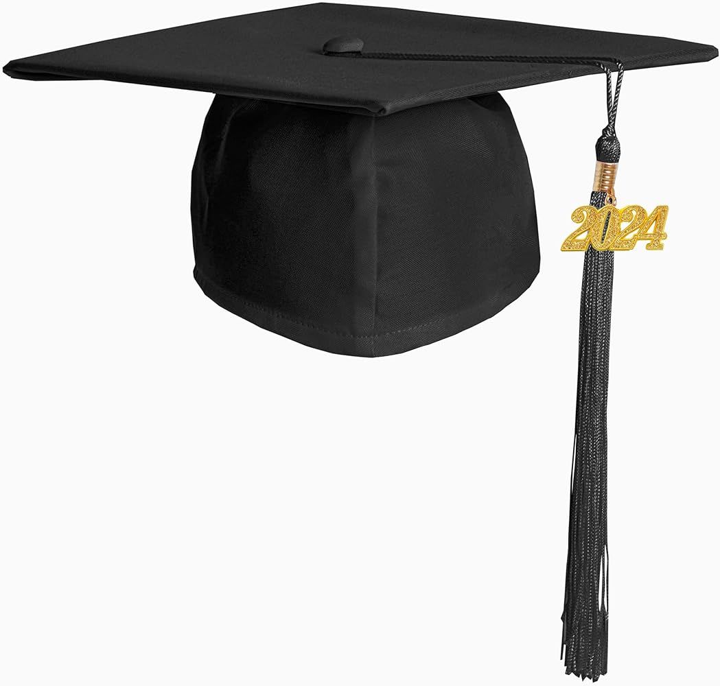 Unisex Adult Graduation Cap with 2024 Tassel Year Charm for High School & Bachelor Master | Amazon (US)
