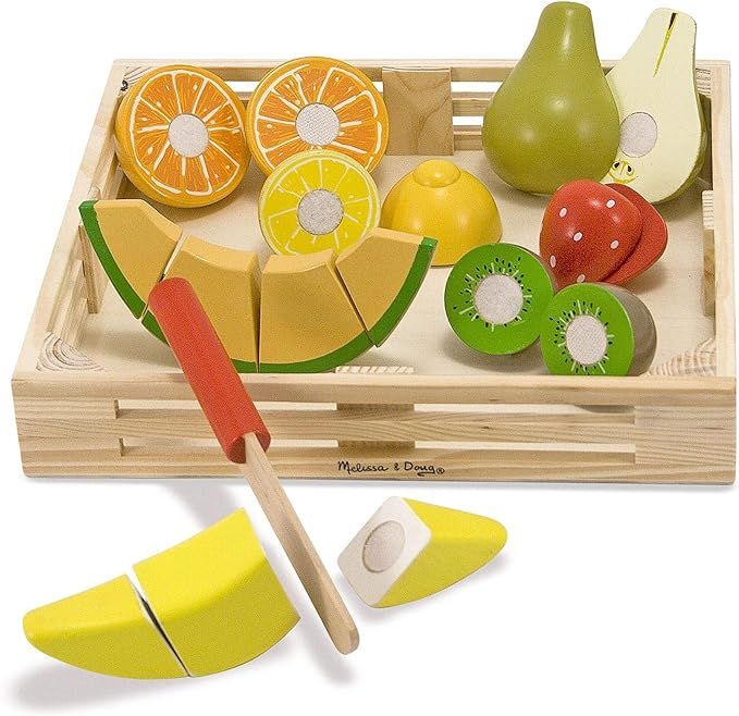 Melissa & Doug Cutting Fruit Set - Wooden Play Food Kitchen Accessory | Amazon (US)