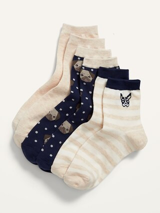 Novelty Quarter Crew Socks 3-Pack For Women | Old Navy (US)