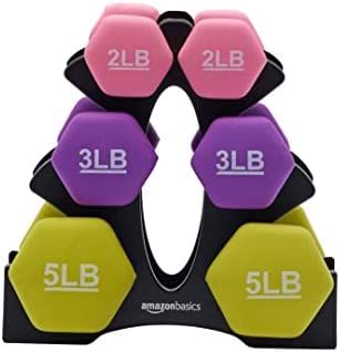 Amazon Basics Neoprene Coated Dumbbell Hand Weight Set | Amazon (US)