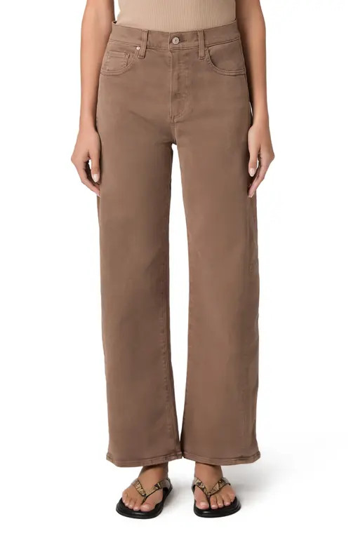 PAIGE Arellia Skimmer High Waist Barrel Leg Jeans in Canewood at Nordstrom, Size 29 | Nordstrom