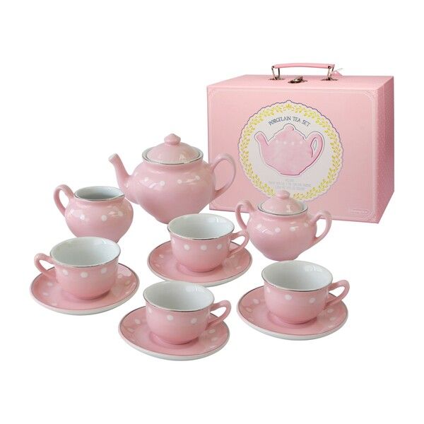 Porcealain Tea Set, Pink | Maisonette