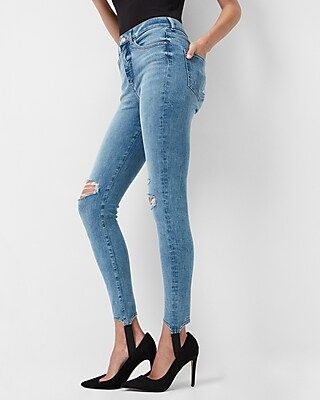 High Waisted Ultra Hyper Stretch Skinny Stirrup Jeans | Express