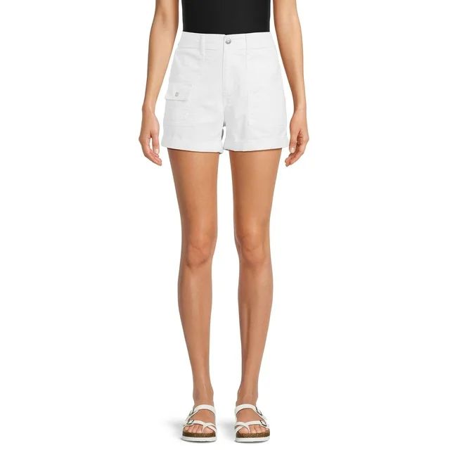 Time and Tru Women's and Women's Plus Utility Cuff Shorts, 4" Inseam, Sizes 2-20 | Walmart (US)