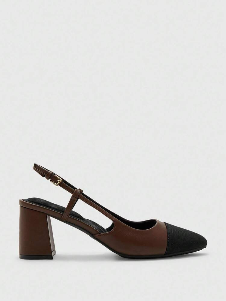 Colorblock Block Heels | SHEIN