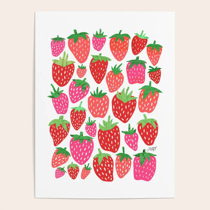 Strawberries Poster | Society6