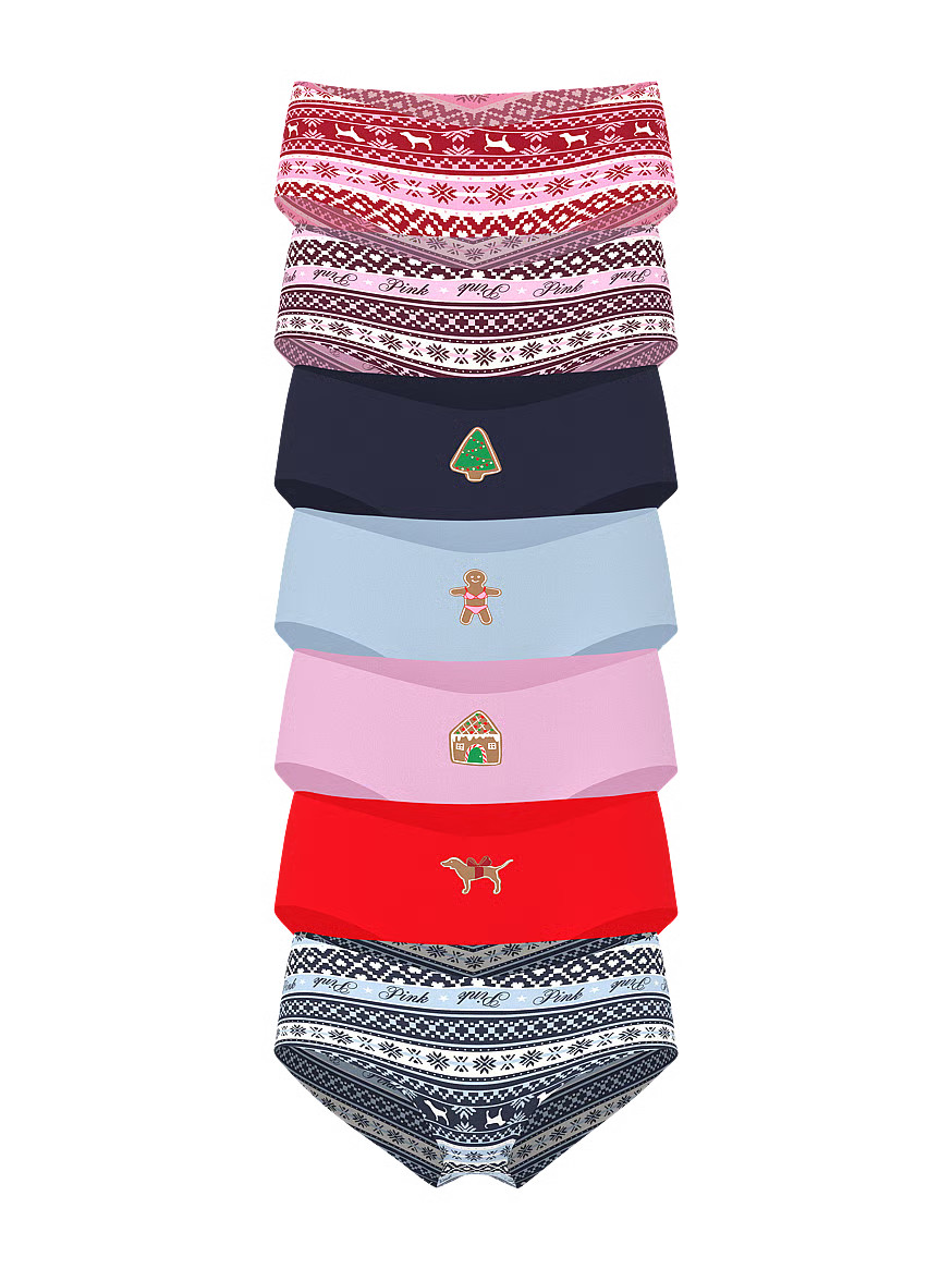 Buy 7-Pack No-Show Cheeky Panties, Holiday Fair Isle Pack - Order Panties online - PINK US | Victoria's Secret (US / CA )