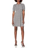 Lark & Ro Women's Puff Sleeve Crew Neck Fit and Flare Dress | Amazon (US)