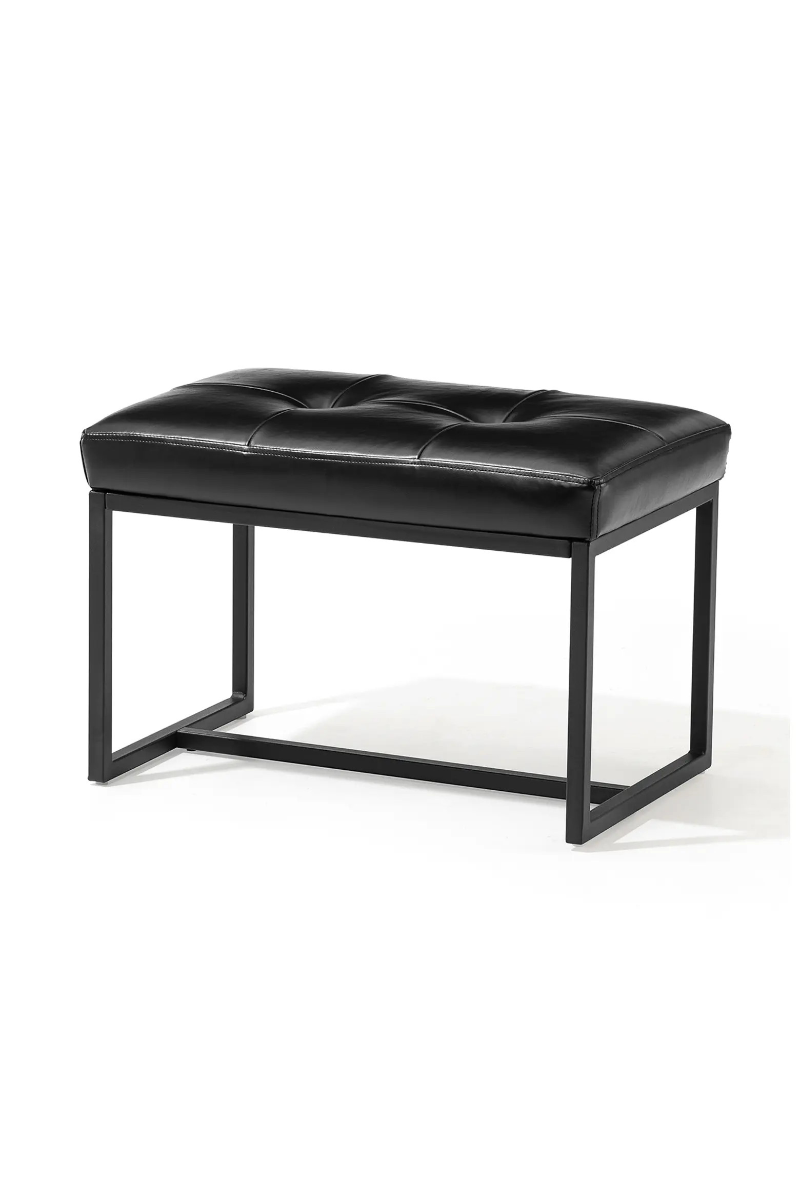 Modern Thick Leatherette Accent Stool with Metal Frame | Nordstrom | Nordstrom