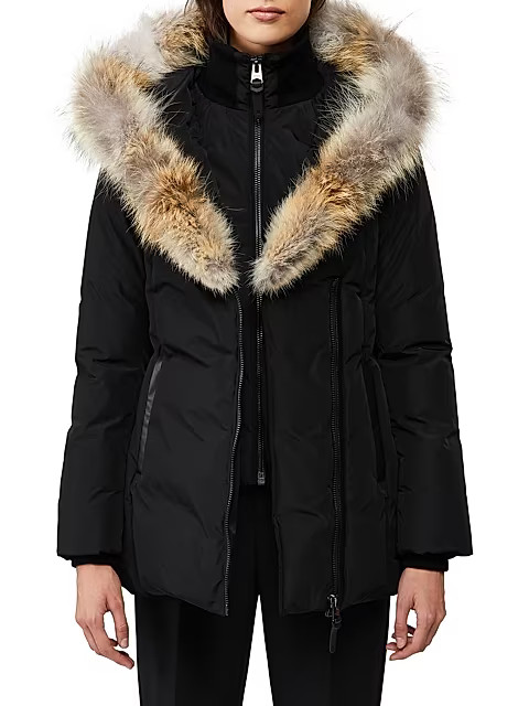 Mackage Adali Coyote Fur-Trim Down Coat | Saks Fifth Avenue