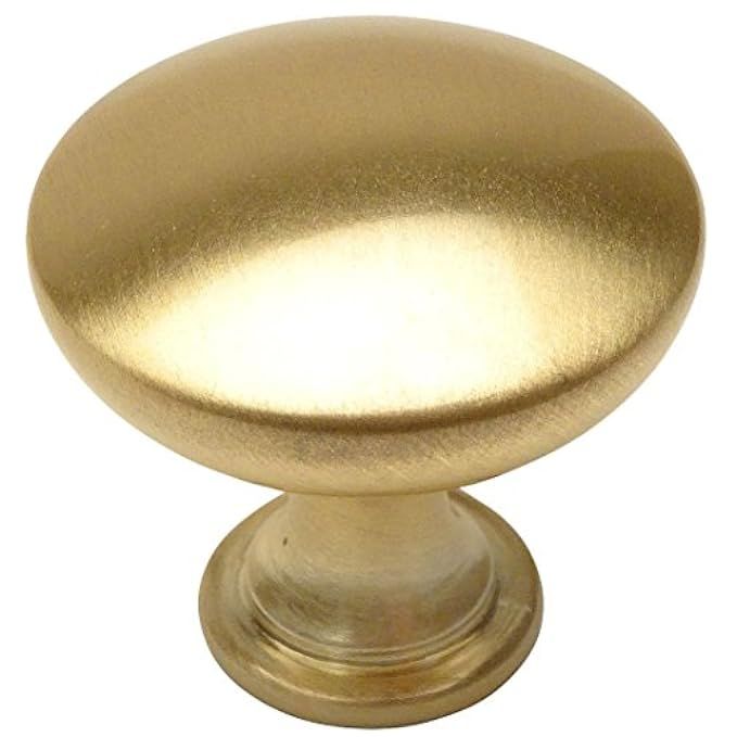 25 Pack - Cosmas 5305BB Brushed Brass Traditional Round Solid Cabinet Hardware Knob - 1-1/4" Diamete | Amazon (US)