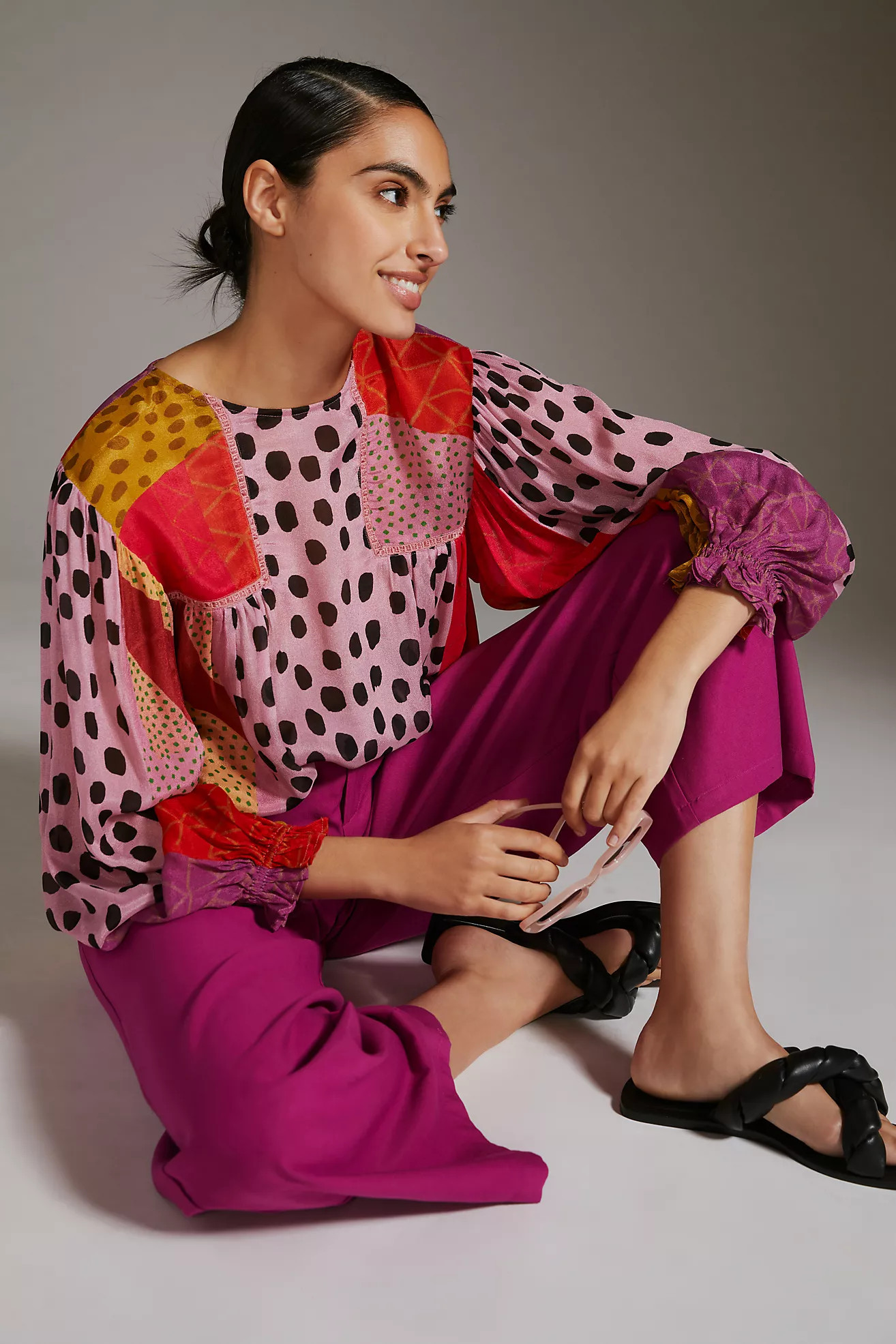 Bl-nk Miranda Peasant Blouse | Anthropologie (US)