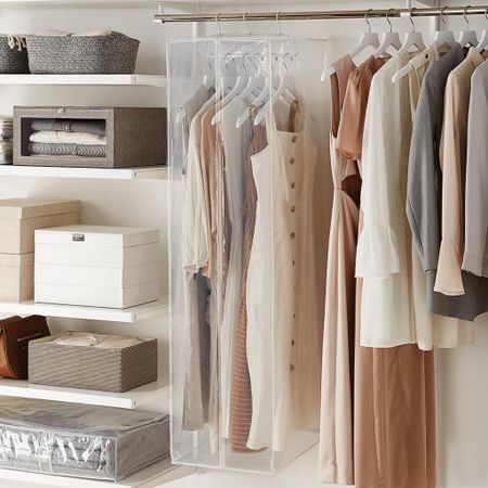 Really loving all of the storage options from the Container Store - these closet solutions are magical! 