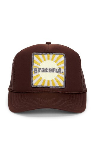 Friday Feelin Grateful Trucker Hat in Brown. | Revolve Clothing (Global)