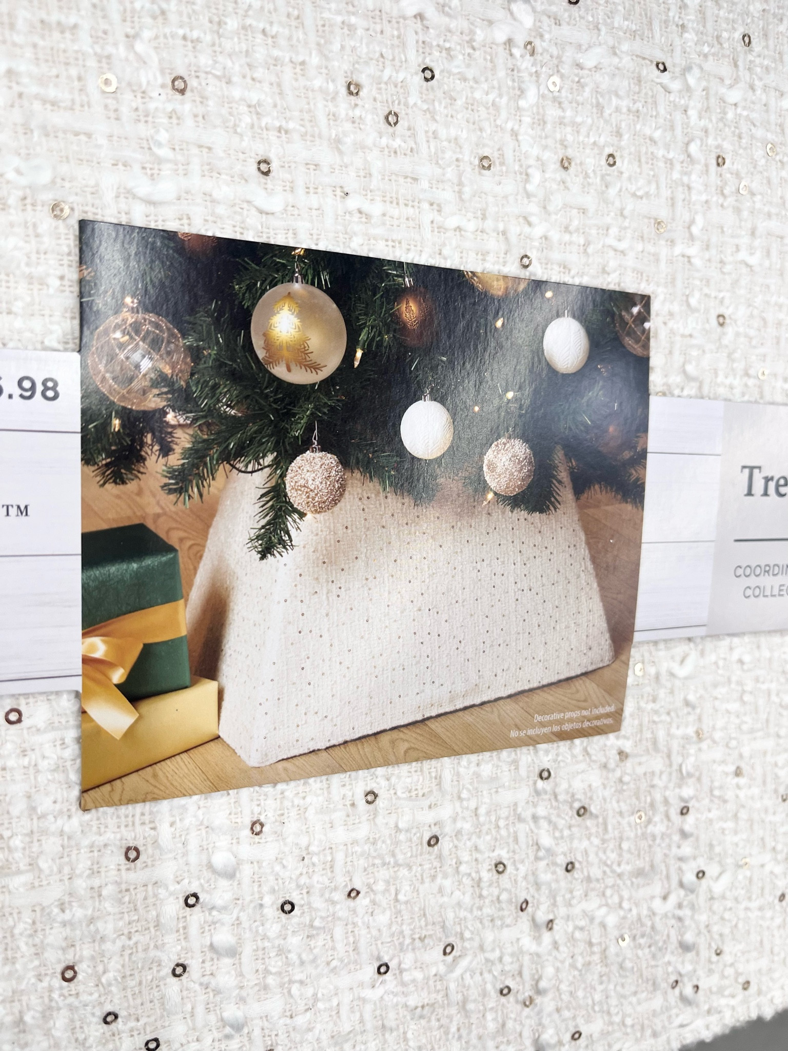 My Texas House Sequin Tree Collar Tree Skirt, Gold, Polyester, 11 inch
🤍
So pretty in person! 

#LTKHolidaySale #LTKHoliday #LTKhome