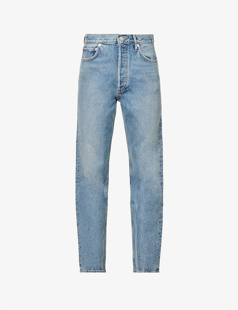 90s Pinch Waist straight-leg high-rise organic denim jeans | Selfridges