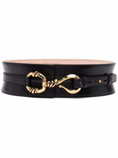 Alexander McQueen Antique Hook Leather Waist Belt  - Farfetch | Farfetch Global
