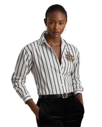 Ralph Lauren Relaxed Fit Striped Cotton Shirt  | Bloomingdale's Women | Bloomingdale's (US)