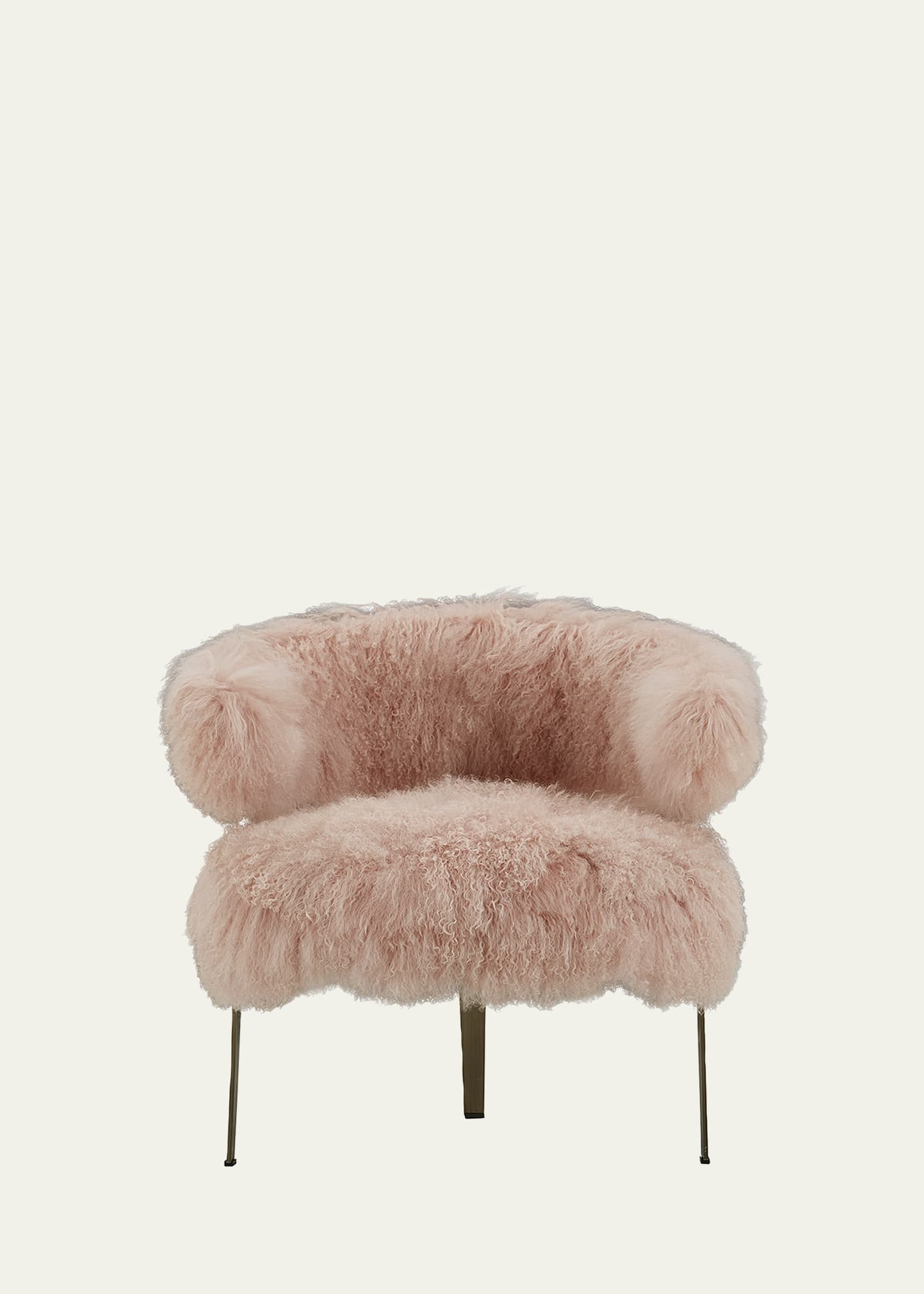 Interlude Home Darcy Blush Sheepskin Chair | Bergdorf Goodman