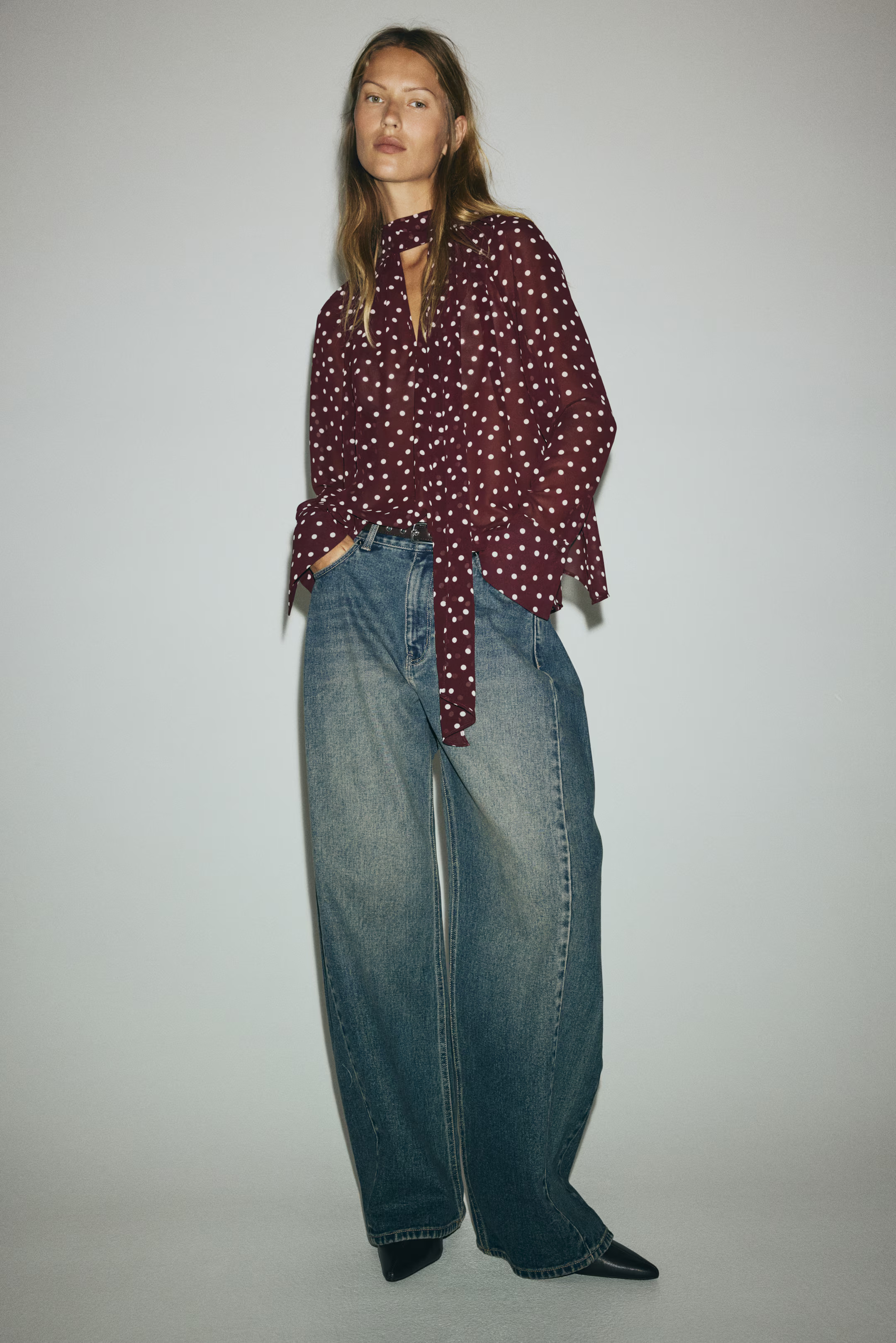 Blouse with Scarf Collar | H&M (US + CA)