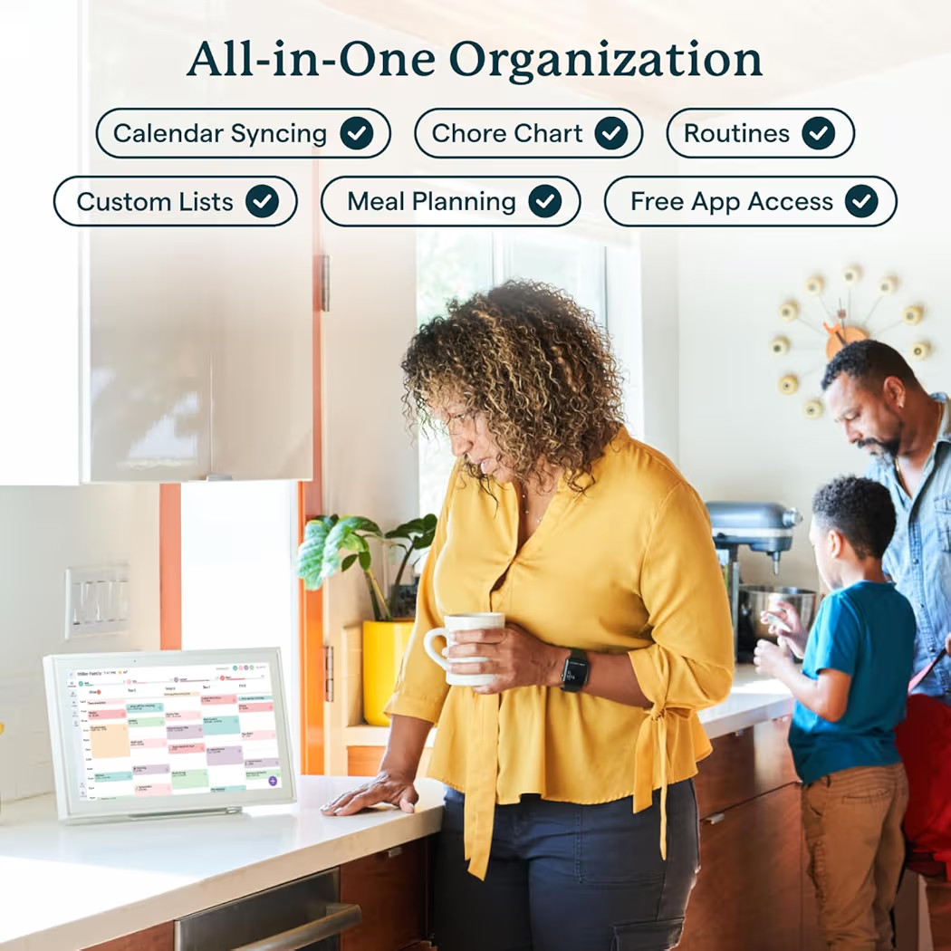 Skylight Calendar: 15-inch Wall Planner Digital Calendar & Chore Chart, Smart Touchscreen Interac... | Amazon (US)