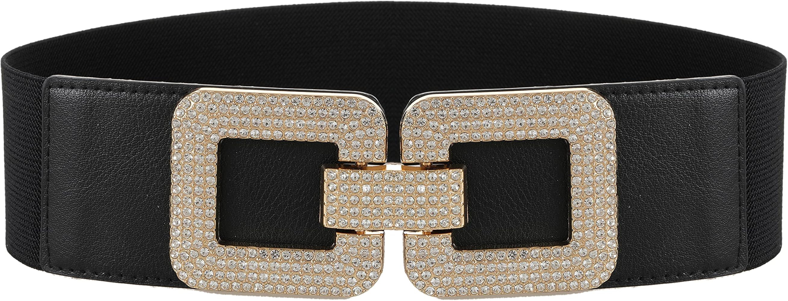 BSLLNEK Women's Elastic Vintage Belt Stretchy Retro Wide Waist Cinch Belt for Women | Amazon (US)