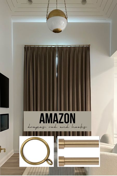 Amazon custom drapes, Amazon curtain rod, Amazon curtain rings 

#LTKhome