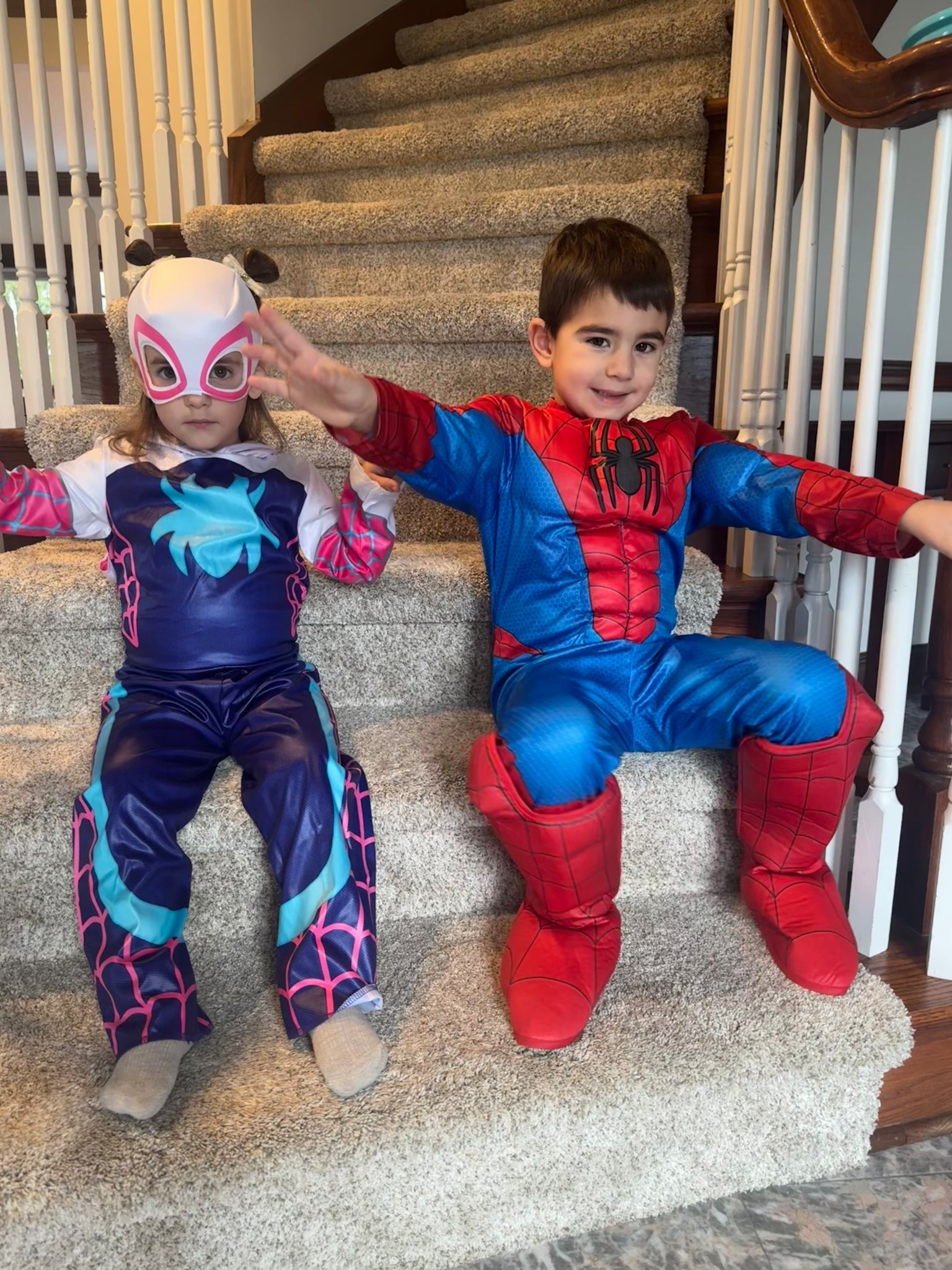 Ghost Spider and Spiderman toddler Halloween costumes 👻 

#LTKHoliday #LTKKids #LTKHalloween