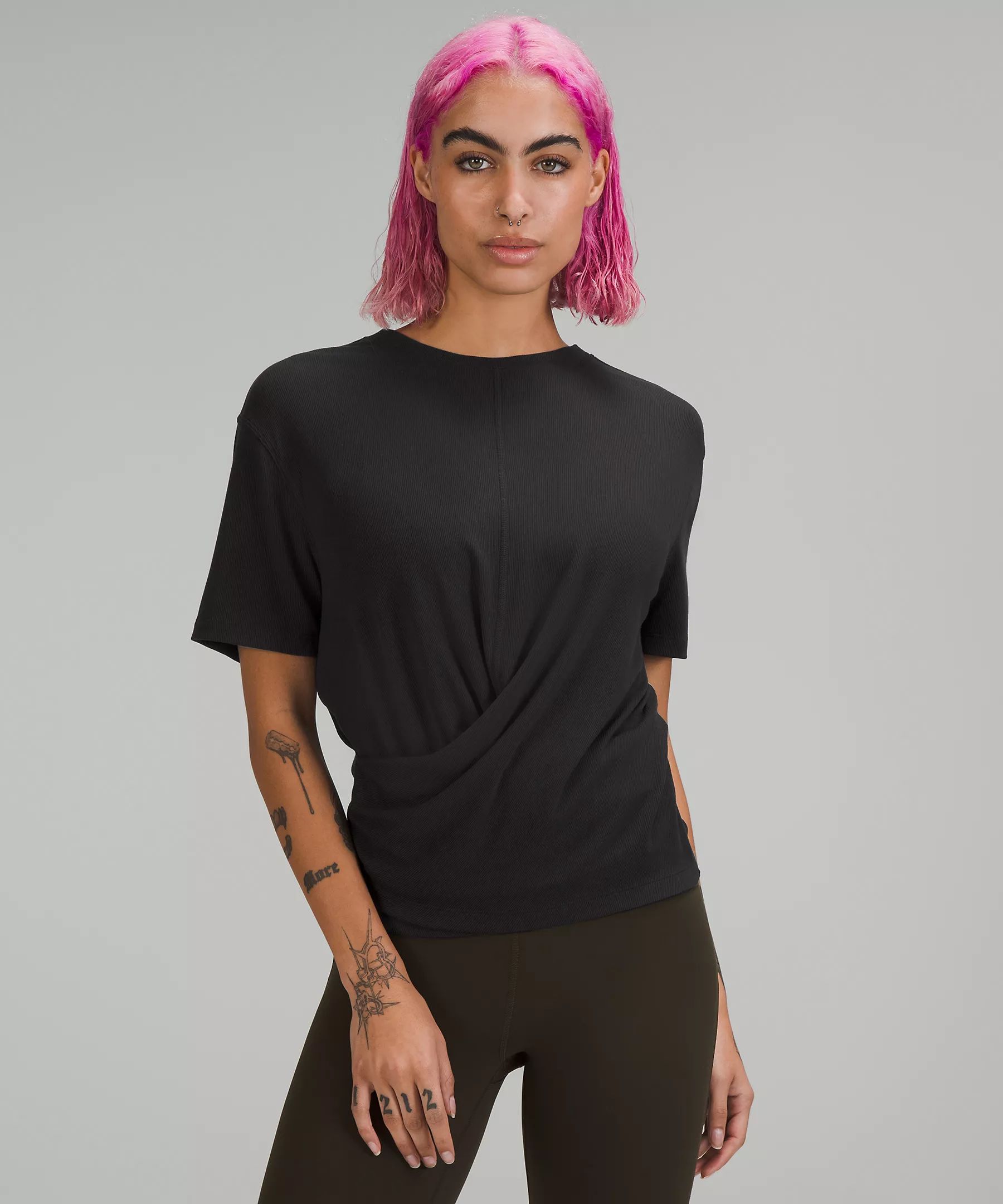 Ribbed Modal-Silk Blend Reversible T-Shirt | Lululemon (US)