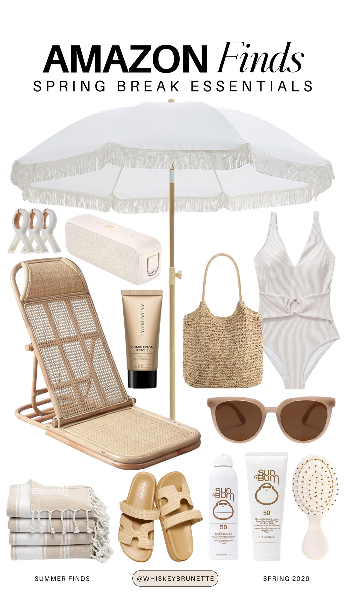 Amazon spring break essentials

beach tote bag essentials
spf sunscreen face and body
oversized sunglasses chic style
straw hat sun protection look
lightweight coverup beach outfit
insulated water bottle hydration
sandproof beach blanket setup
waterproof phone pouch travel
flip flops or slide sandals

#LTKSwim #LTKootd #LTKSeasonal