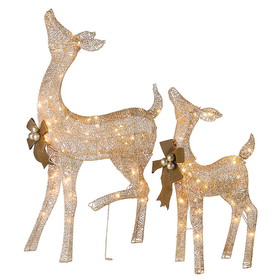 National Tree Company 38-in Deer Free Standing Decoration with White LED Lights | Lowe's