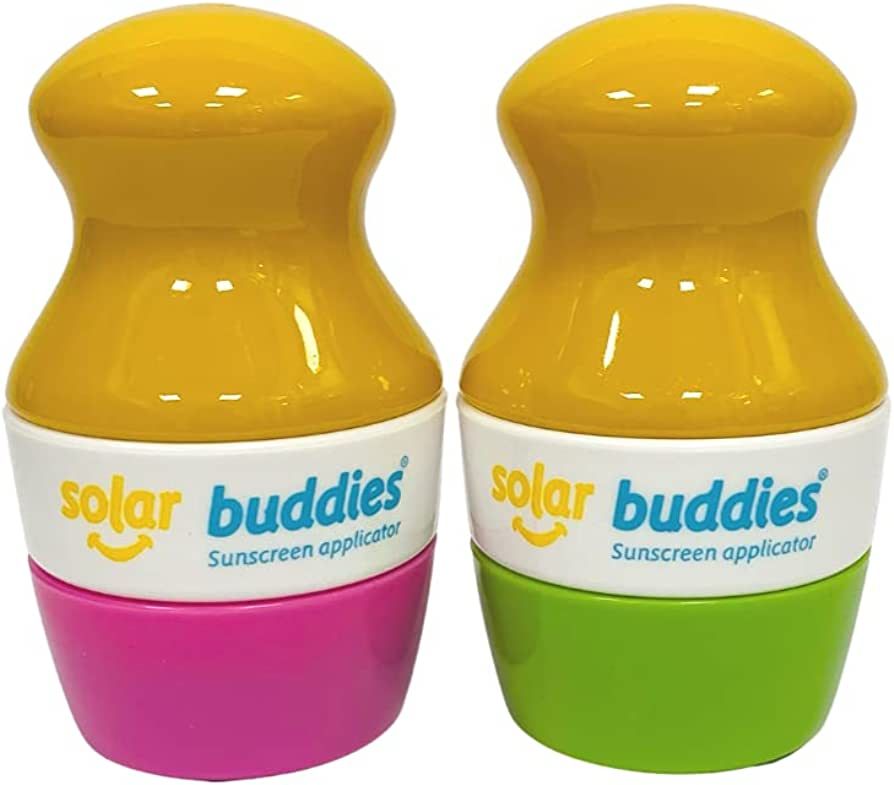 Duo Green/Pink Pack Of Solar Buddies Refillable Roll On Sponge Applicator For Kids, Adults, Famil... | Amazon (US)