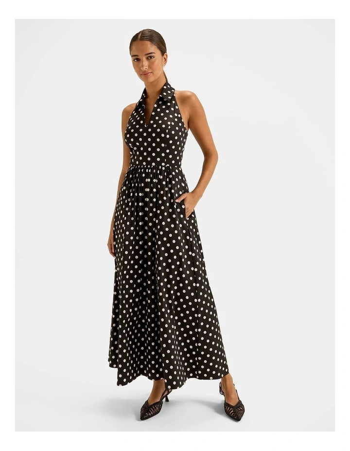 ReviewAva Spot Maxi Dress in Black | Myer