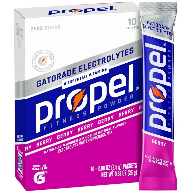 Propel Electrolyte Enhanced Water Drink Mix Powder Packets, Berry, Zero Calorie & Zero Sugar Hydr... | Walmart (US)