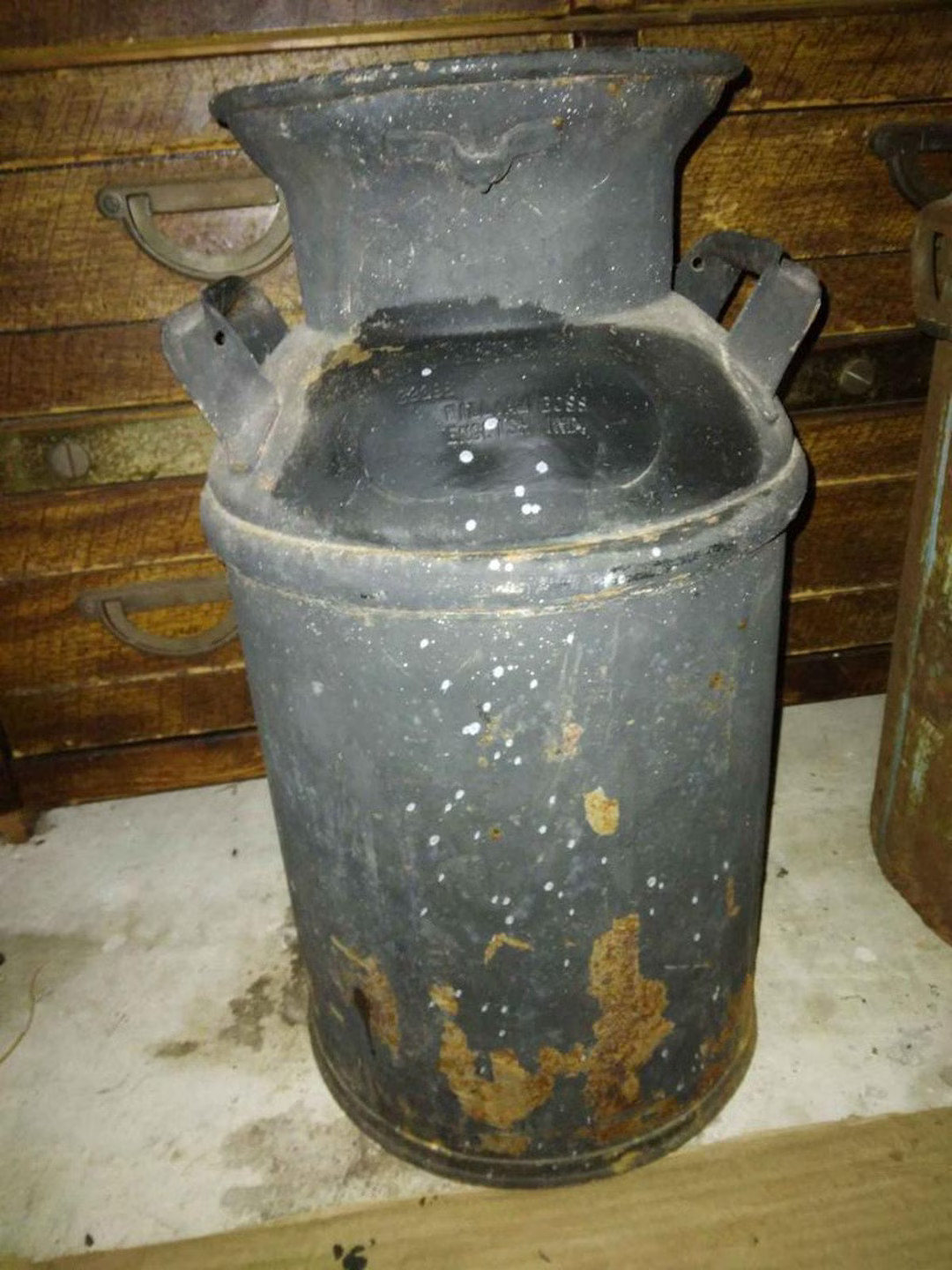 19hx11 Stamped Antique Metal Milk Can 5 Gallon - Etsy | Etsy (US)