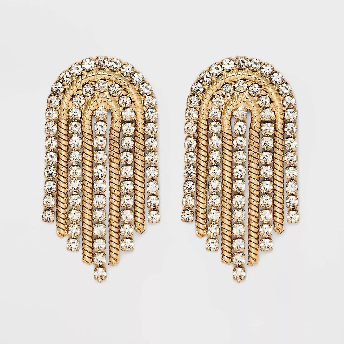 SUGARFIX by BaubleBar Crystal and Arch Statement Earrings - Gold | Target