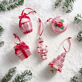 LoveShackFancy Mercury Glass Ornaments - Set of 5 | Pottery Barn Teen