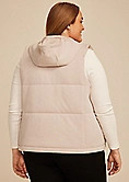 Plus Size Scuba Knit Hooded Vest | Maurices