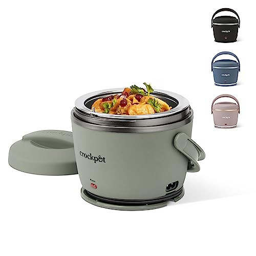 Crock-Pot Portable Electric Lunch Box 20-Ounce Food Warmer Moonshine Green | Ideal for Travel On-the-Go | Keeps Food Spill-Free Warm & Tasty | Dishwasher-Safe | Amazon (US)
