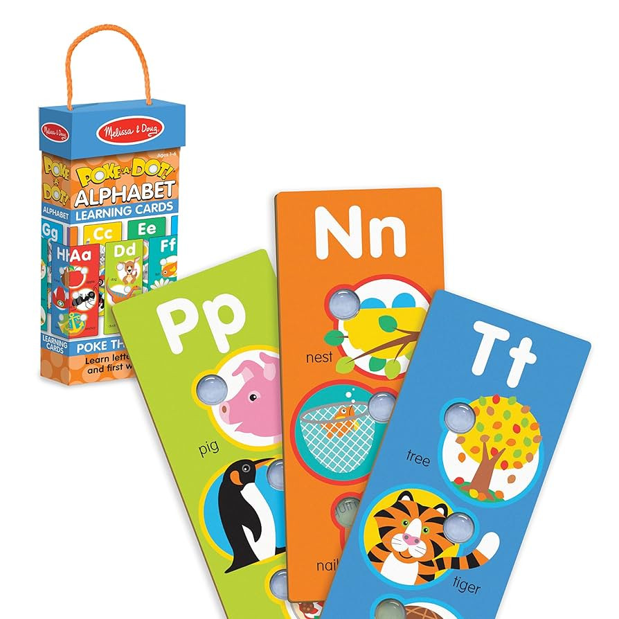 Melissa & Doug Poke-a-Dot Alphabet Learning Cards - Interactive Alphabet-Themed Learning Cards Fo... | Amazon (US)